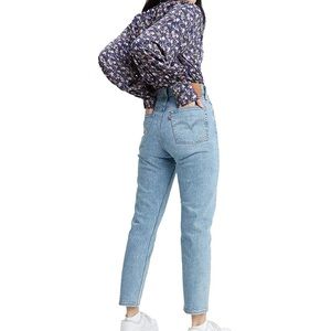 Levi Wedgie High Waisted Button Fly Straight Leg Jeans